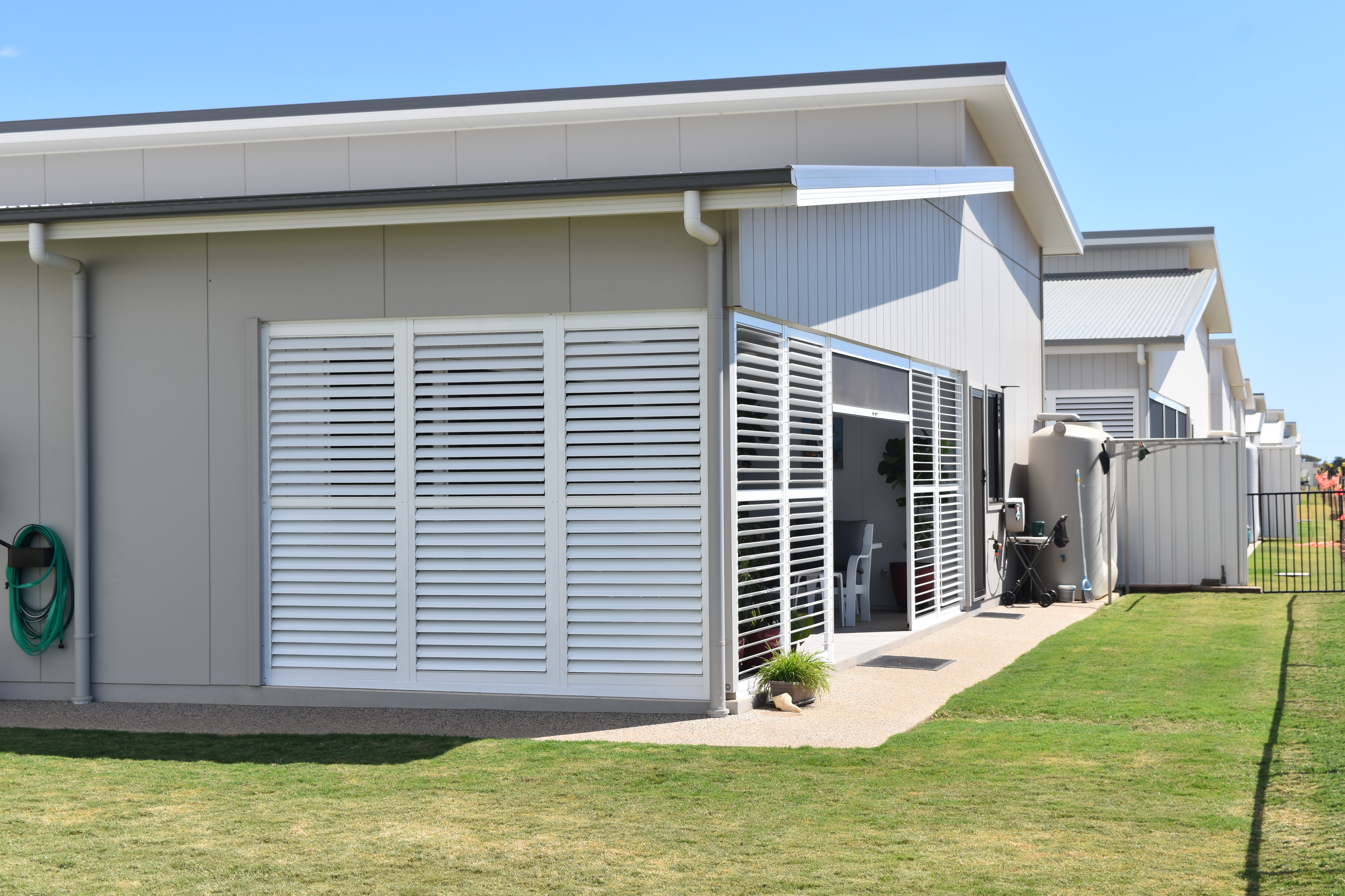 Custom plantation shutters in a modern home